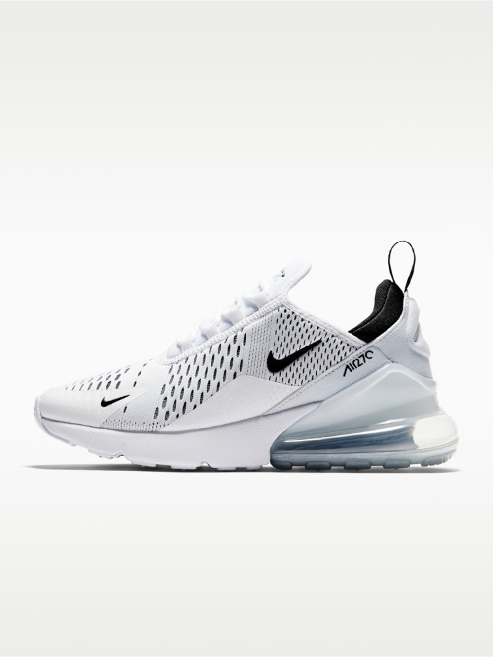 Nike White/Black Air Max 270 React Sneaker